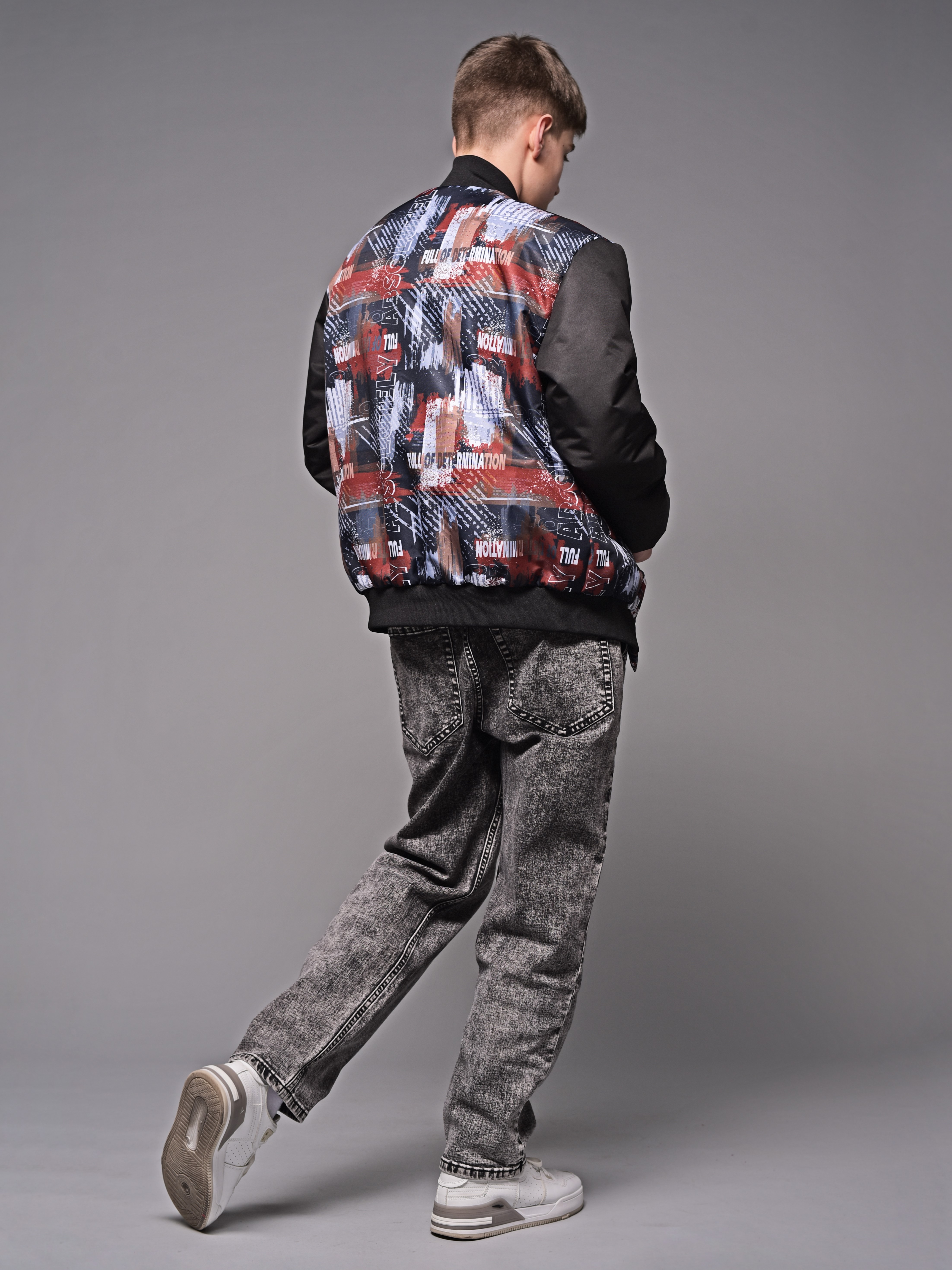 Бомбер Аврора 1039-М/принт-терракот - фото 3