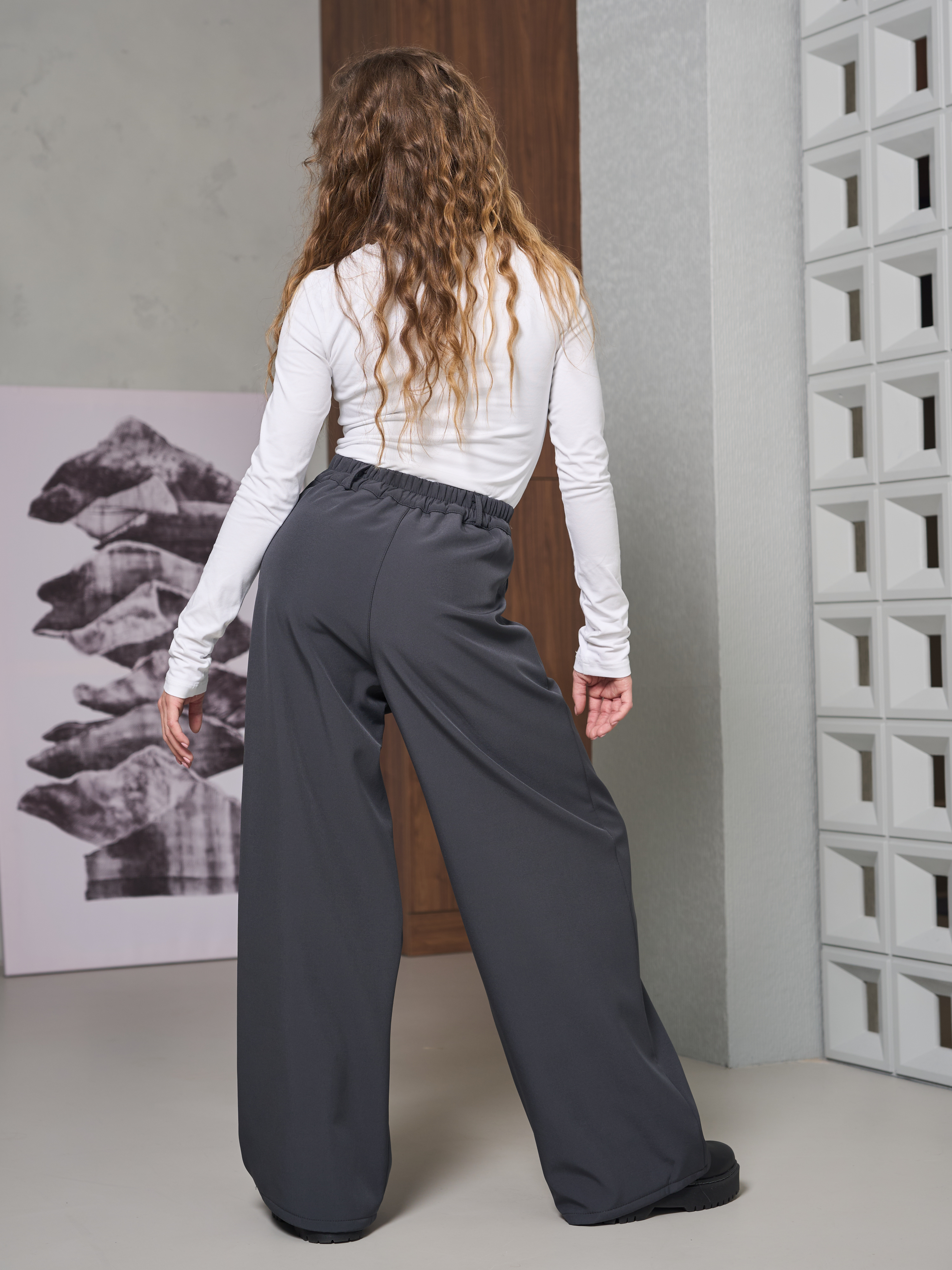 Брюки-палаццо СИНЯЯ МОДА WF1012-H39 - фото 9