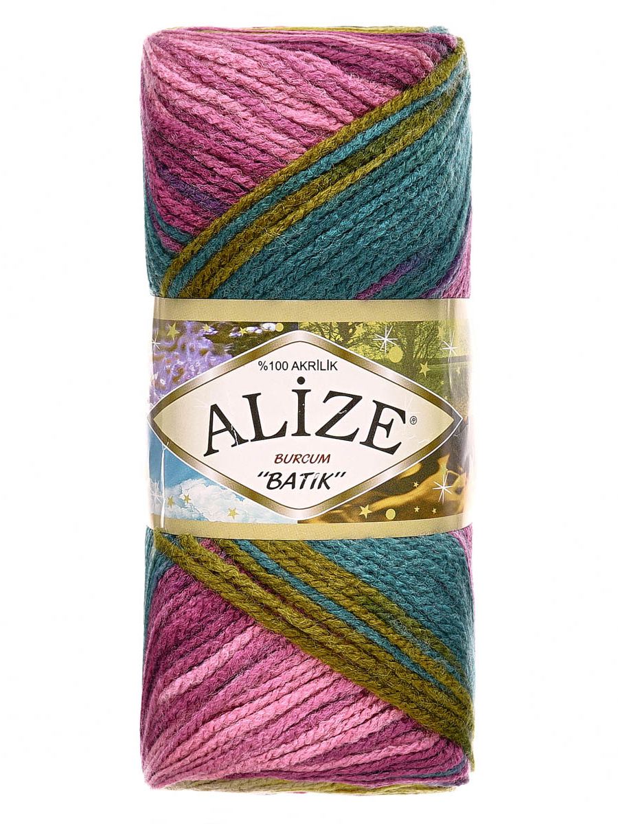 Пряжа Alize для вязания Burcum Batik 100 гр 210 м 5 мотков 4341 секционный - фото 4
