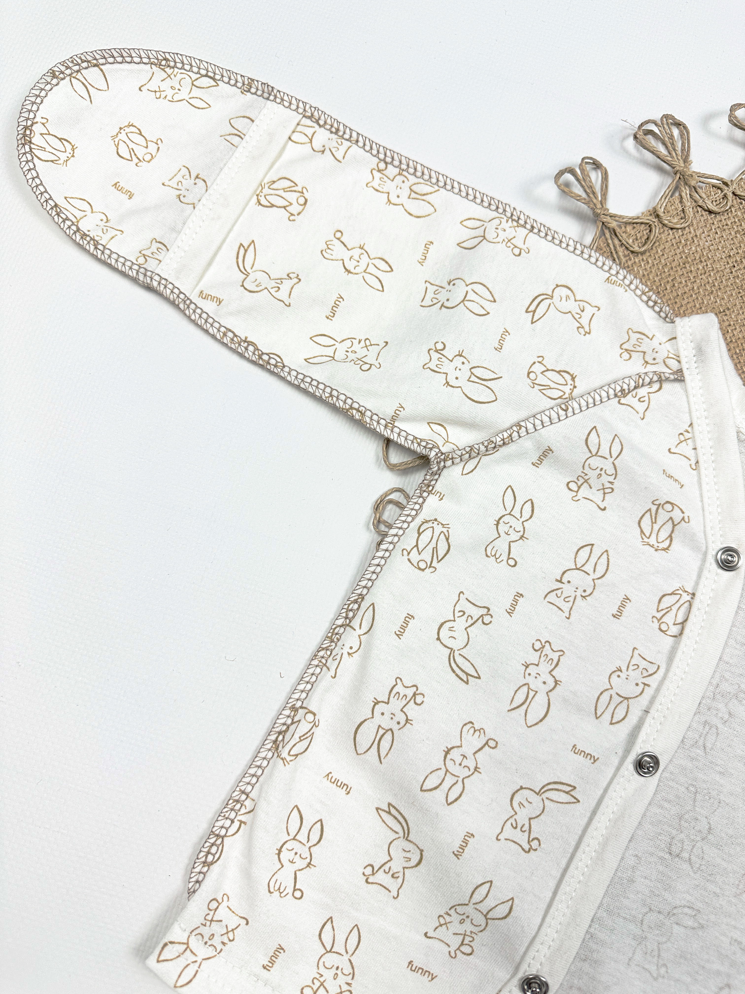 Кофточки 2 шт УЛЫБАСИКИ У2314/Кофта с царапками "Зайчики+Короны" - фото 6