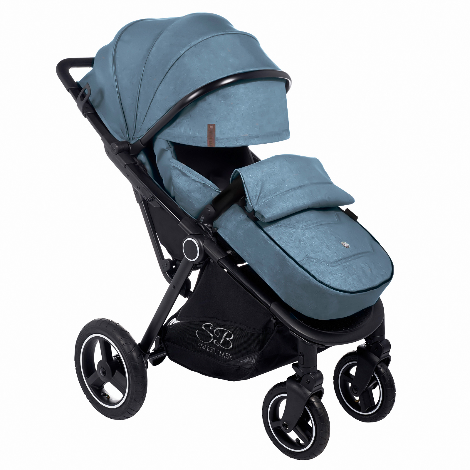 Коляска прогулочная Sweet Baby Suburban Compatto Air Blue - фото 5