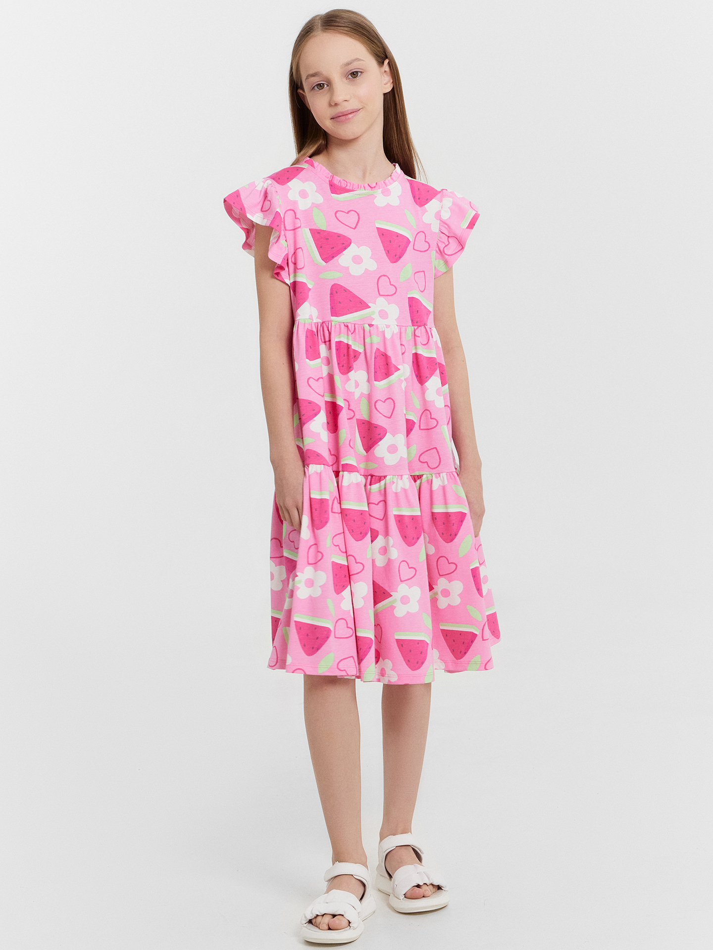 Платье Mark Formelle (Марк Формэль) 157818/фрукты на розовом саше - фото 2