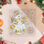 Наклейки на окна Sima-Land «Новогодние» снеговик с фонарем 24х19 см