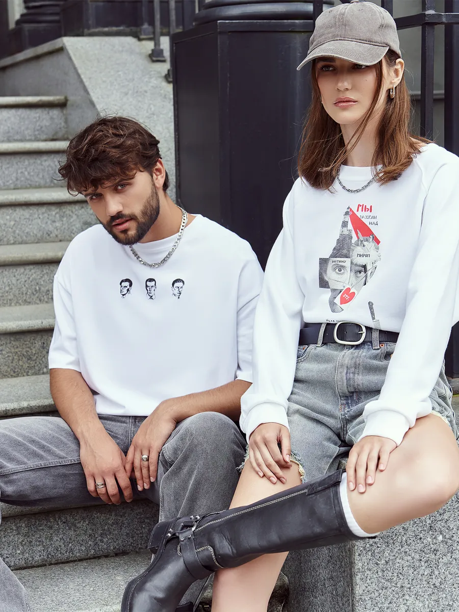 Свитшот Mark Formelle (Марк Формэль) 122510/белый +печать - фото 10