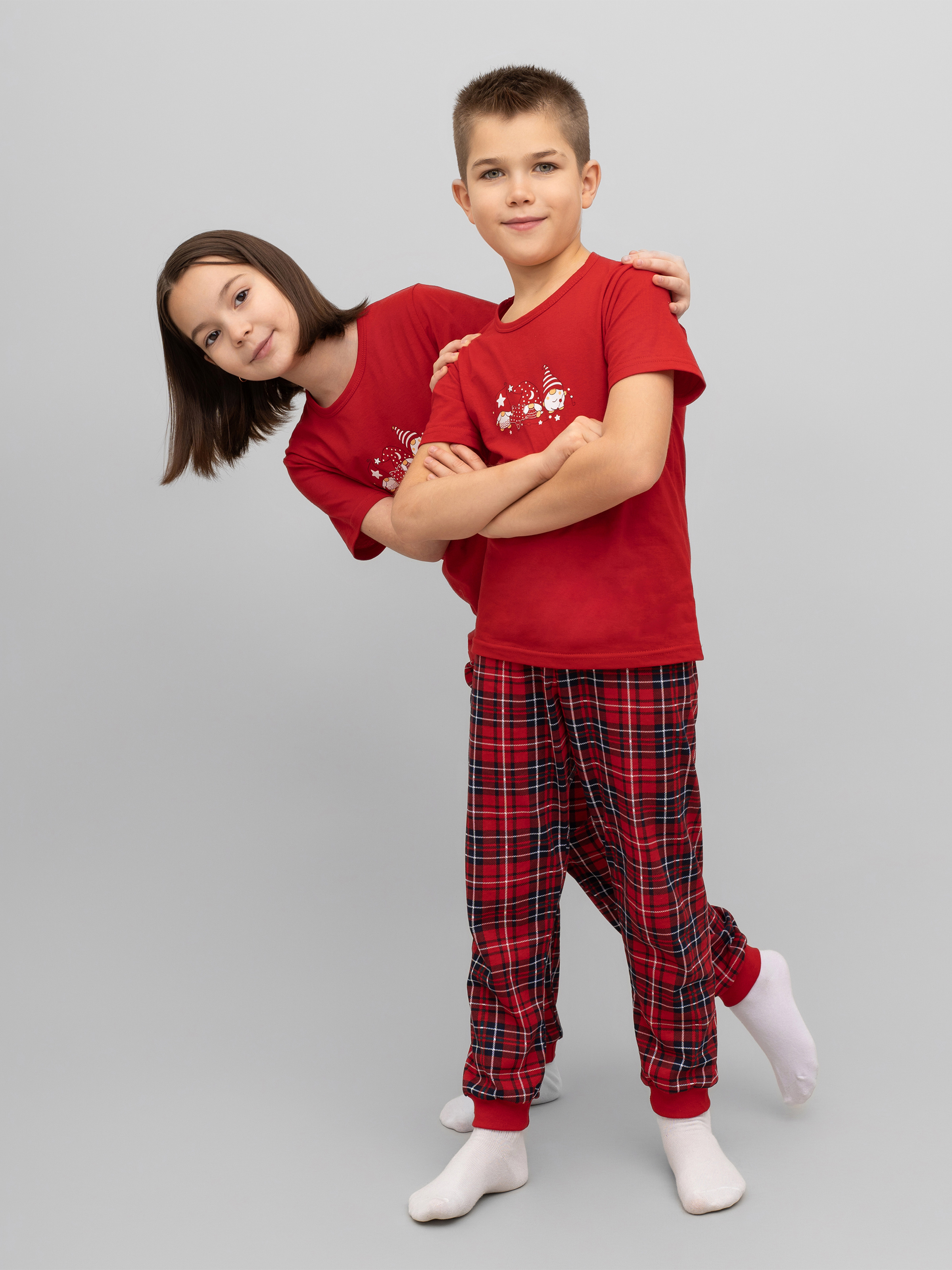 Пижама Утенок 827п красный гномы - фото 32