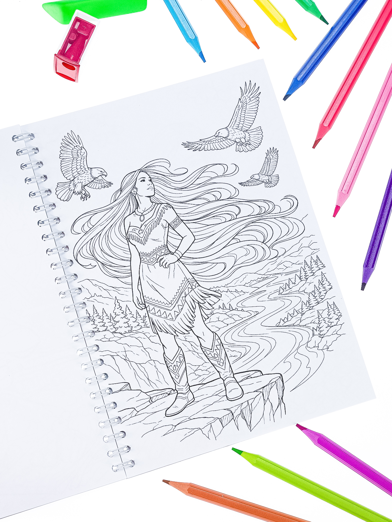 Раскраска для детей Fashion Vector Design Принцессы 30 листов А5 - фото 7