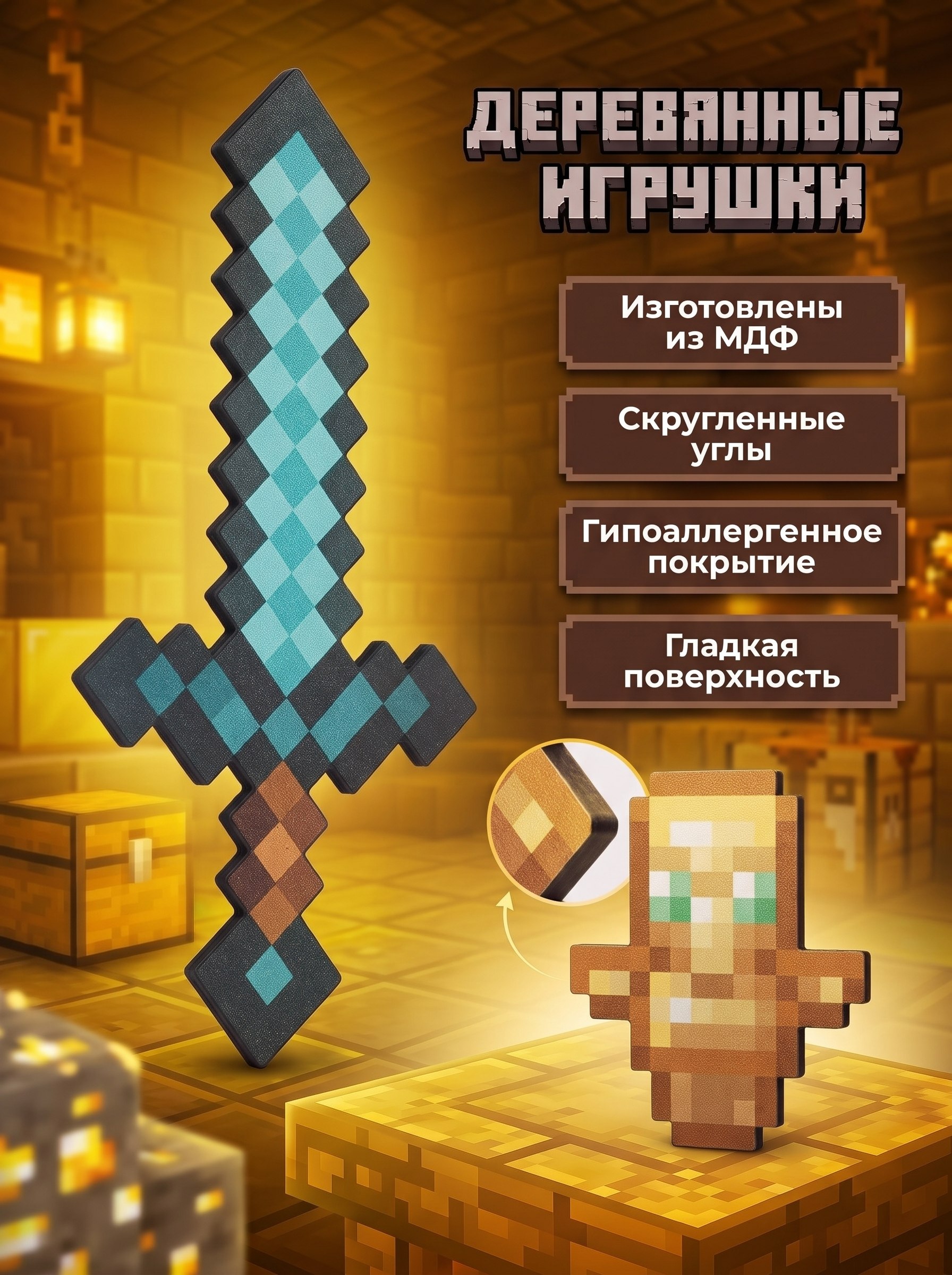 Меч игрушечный Fanzo Store меч и тотем - фото 5