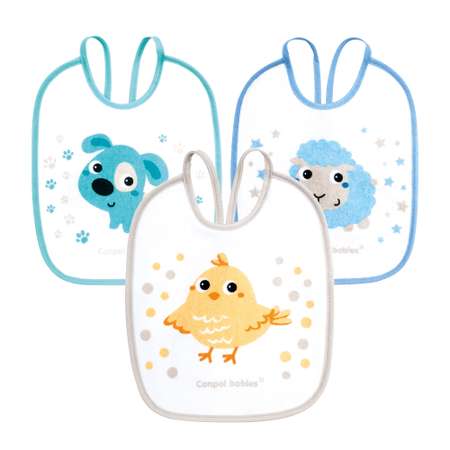Нагрудник Canpol Babies текстиль 3 шт.