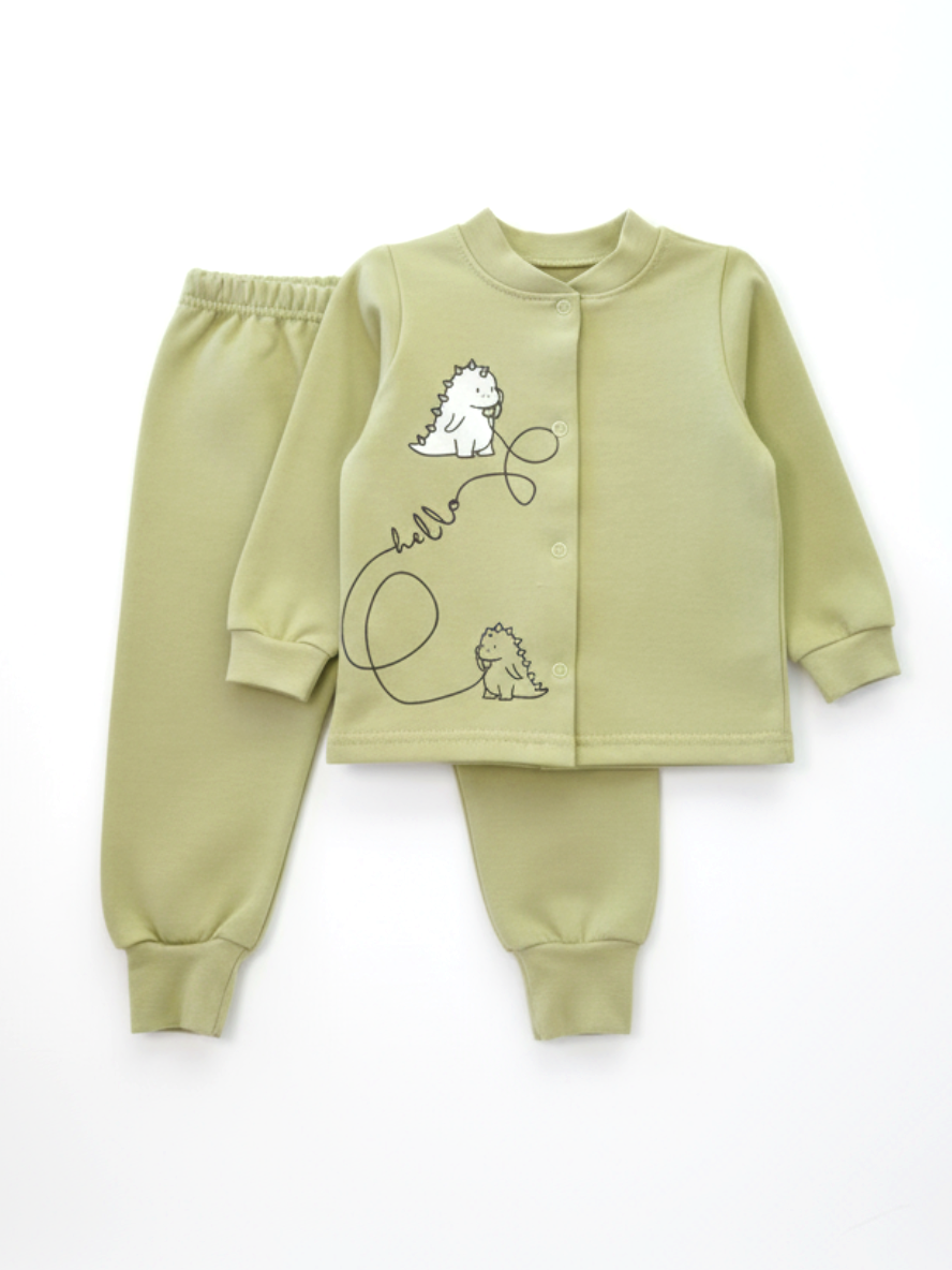 Изображение товара Кофточка и штаны Совенок Дона для новорожденного с начесом