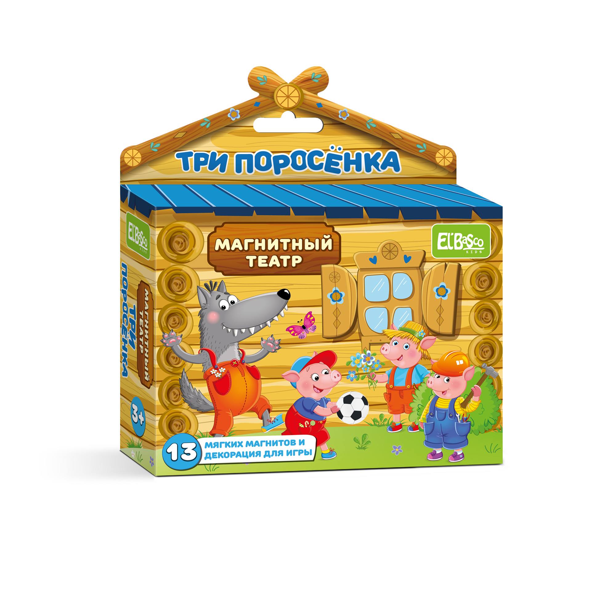 Игра на магнитах El BascoKids театр Три поросенка - фото 1