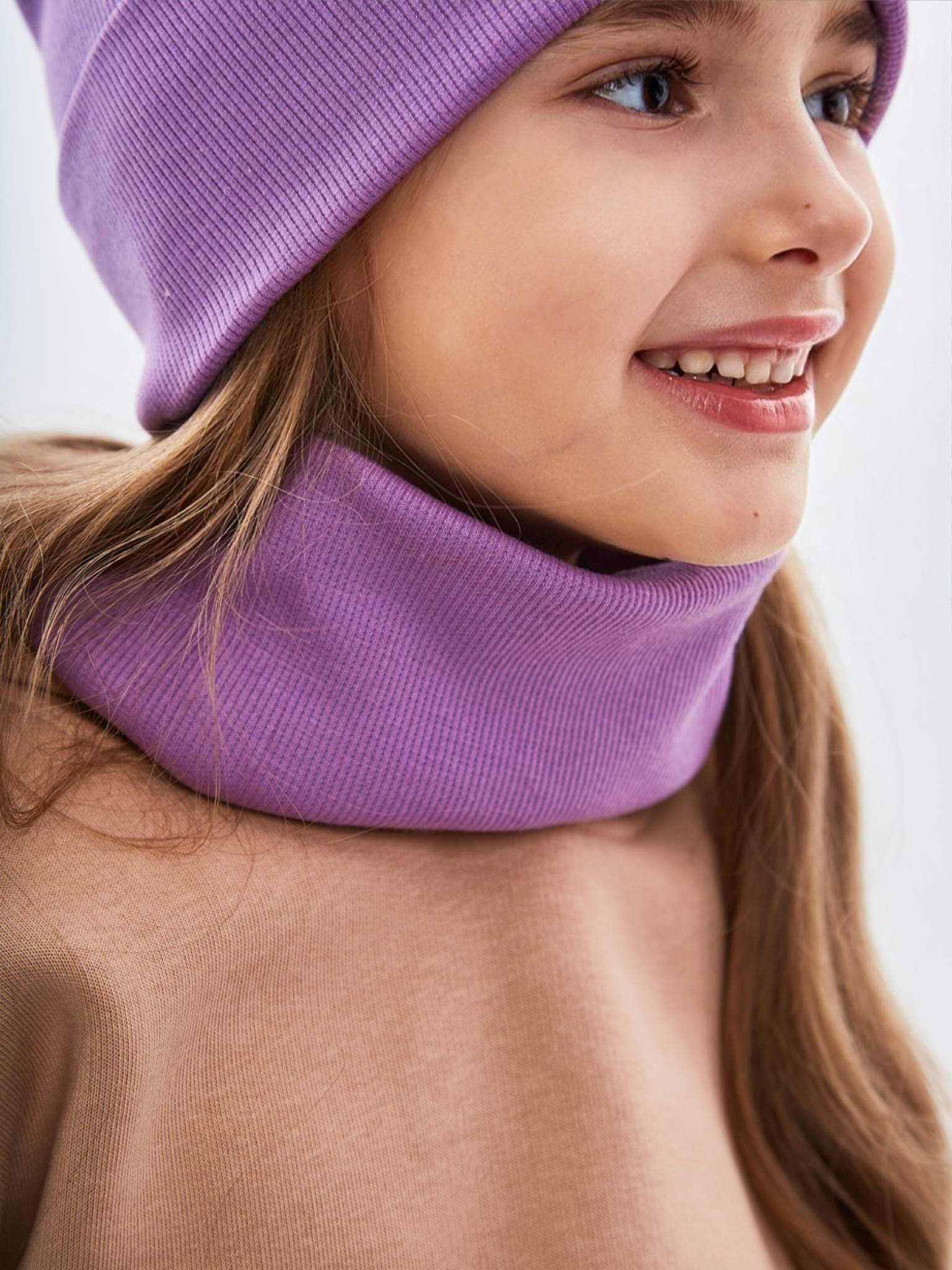 Шапка и снуд NYCkids NYC-H-70-KashOtvG-Lilac - фото 8