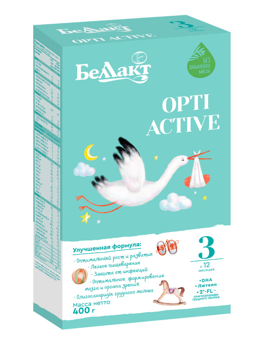 Напиток сухой молочный Беллакт Opti Active 3, для детей старше 12 месяцев, 400г. - фото 1