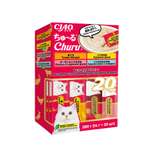 Лакомство для кошек INABA Ciao Churu 14г*20шт ассорти с тунцом Магуро и куриным филе