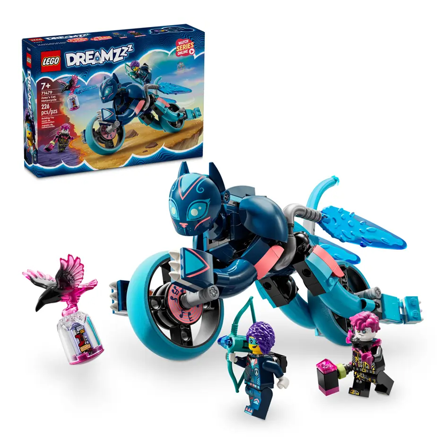 Конструктор LEGO DREAMZzz Кот-мотоцикл Зои 226 дет. - фото 1