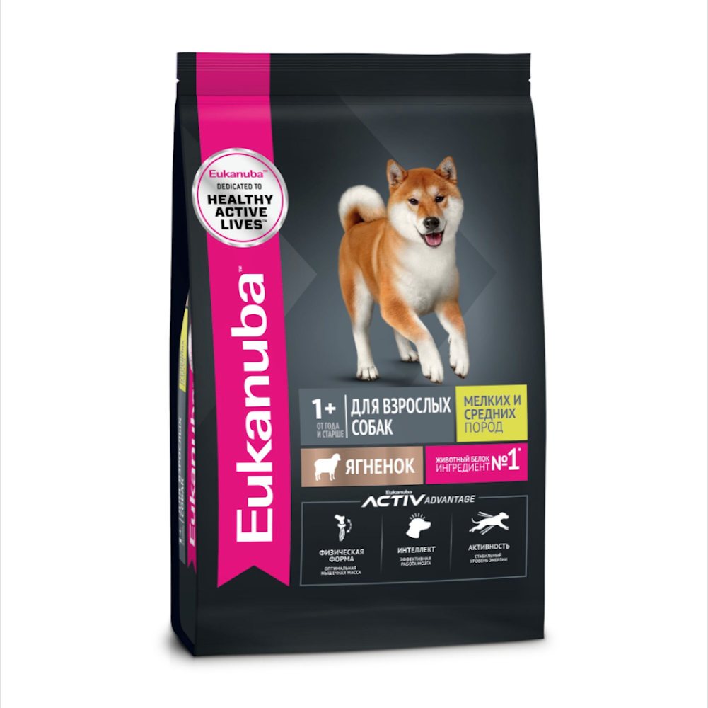 Корм для собак Eukanuba с ягненком сухой 0.8кг - фото 1