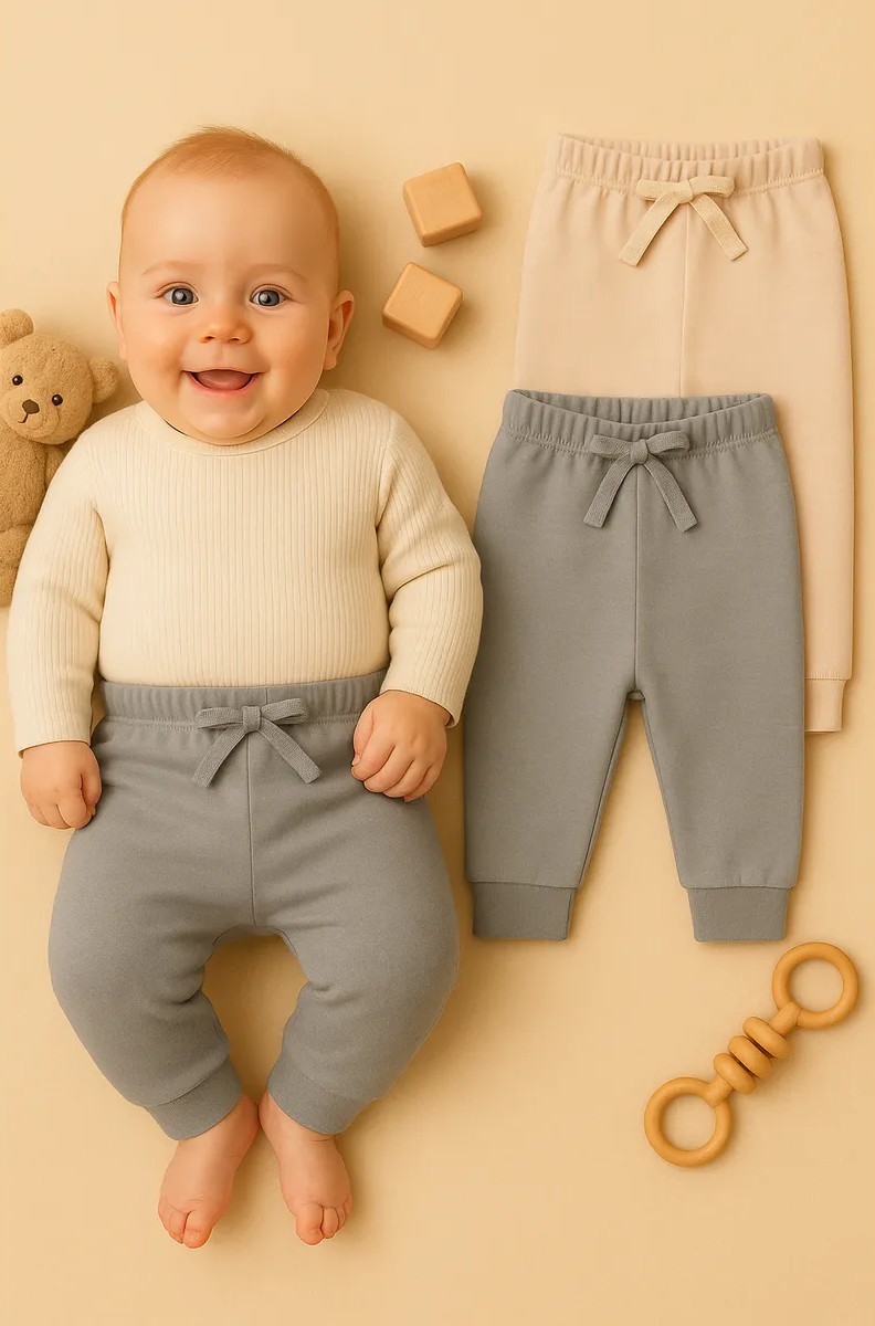 Брюки 2 шт Mark Formelle (Марк Формэль) 85113-2/серый +пудровый - фото 1