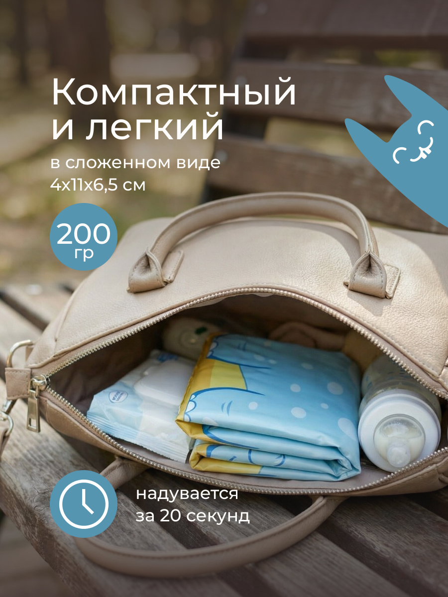 Горшок ROXY-KIDS дорожный надувной Дорожный голубой - фото 4