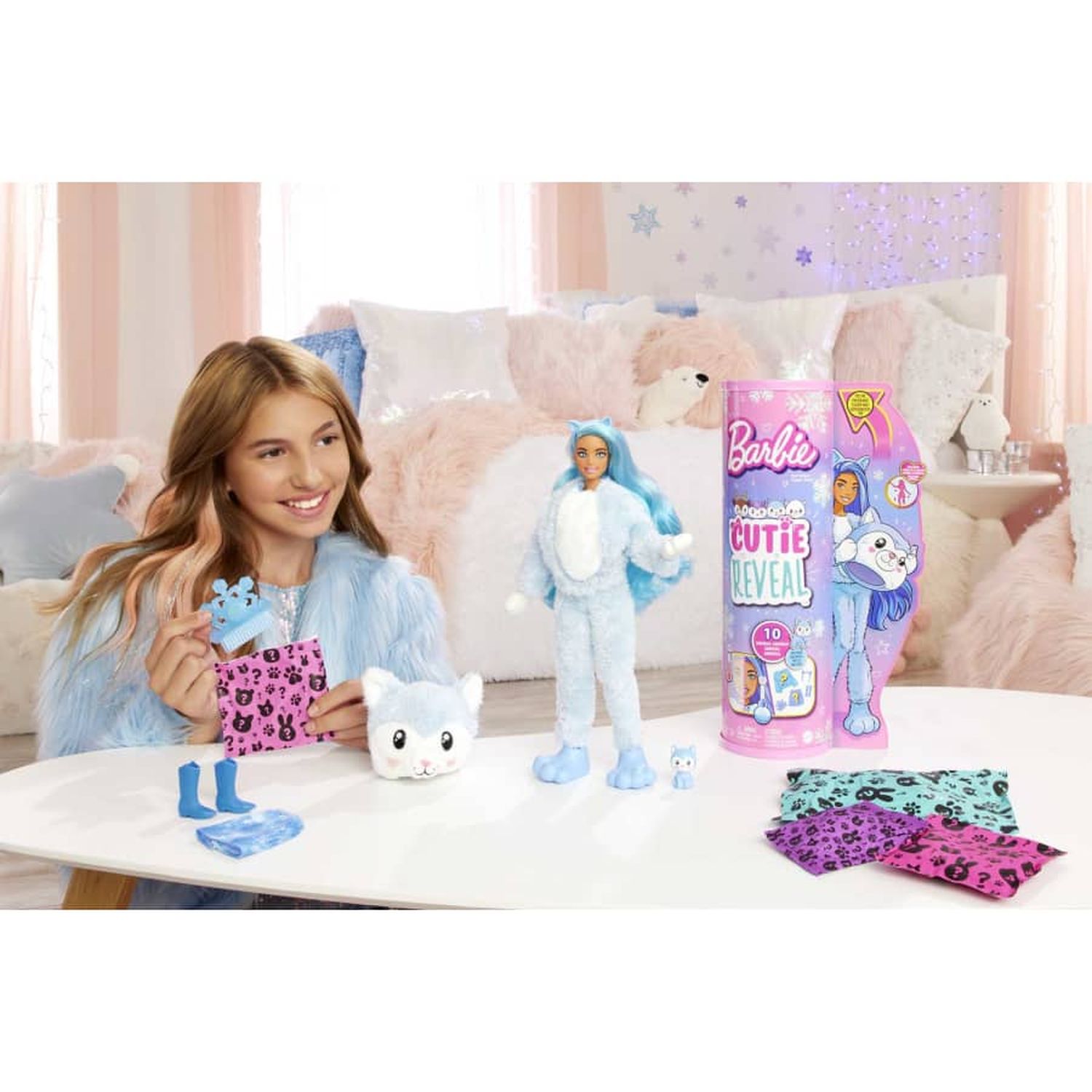 Кукла модельная Barbie Cutie Reveal Хаски HJL63 - фото 8