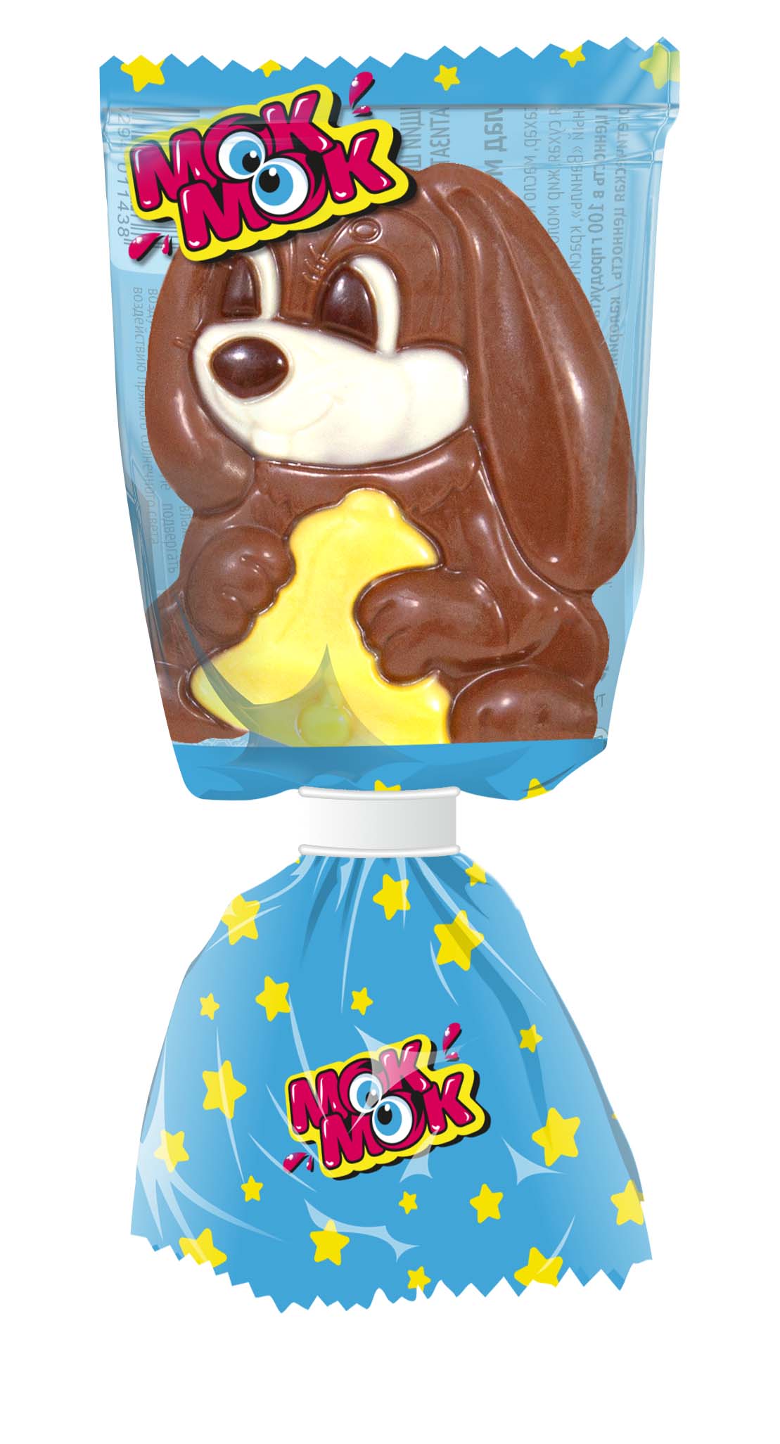 Кондитерское изделие из глазури Московская ореховая компания Шоколадная фигурка с печеньем Кролик - фото 7