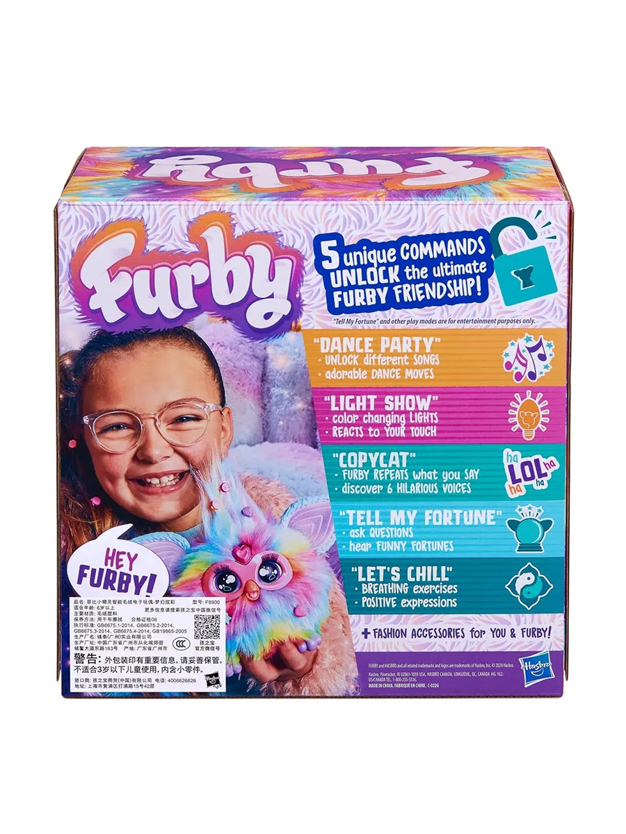 Мягкая игрушка Hasbro Furby Ферби радужный робот - фото 6