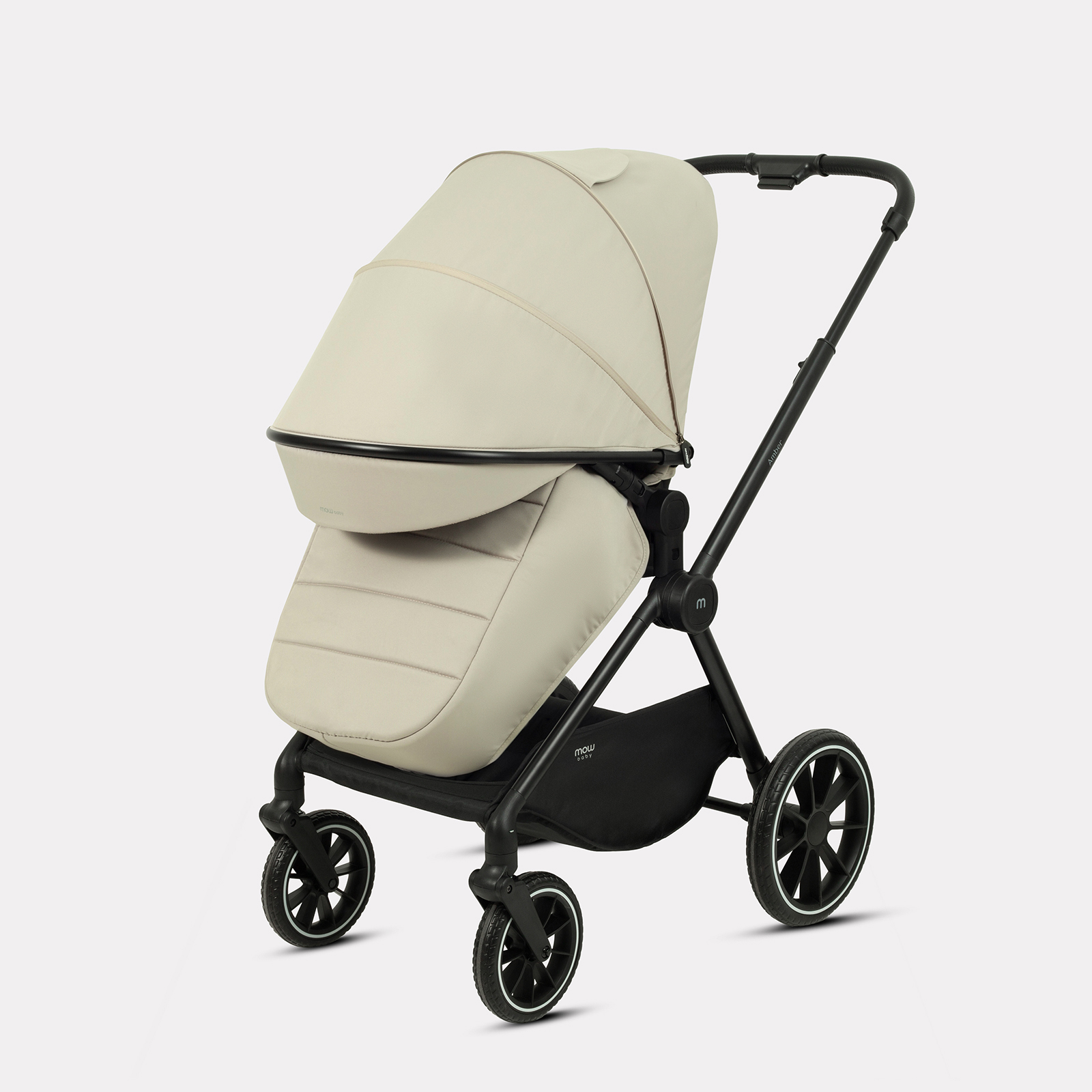 Коляска 3в1 MOWbaby AMBER бежевый - фото 12