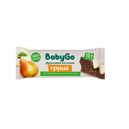 Батончик фруктовый BabyGo грушевый 25 г с 12месяцев