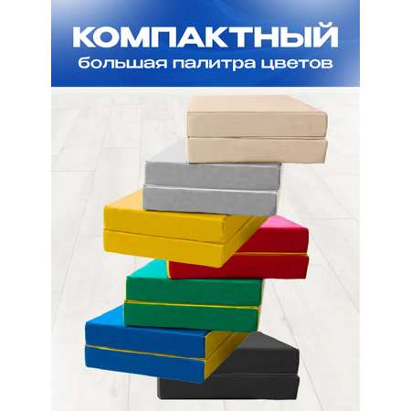 Мат спортивный KMS sport № 3 (100 х 100 х 10) складной сине-жёлтый