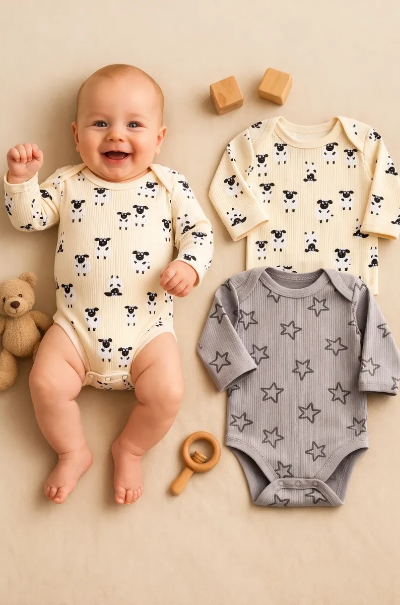 Изображение товара Боди Mark Formelle 2 шт серые, футер с начёсом, 56/62