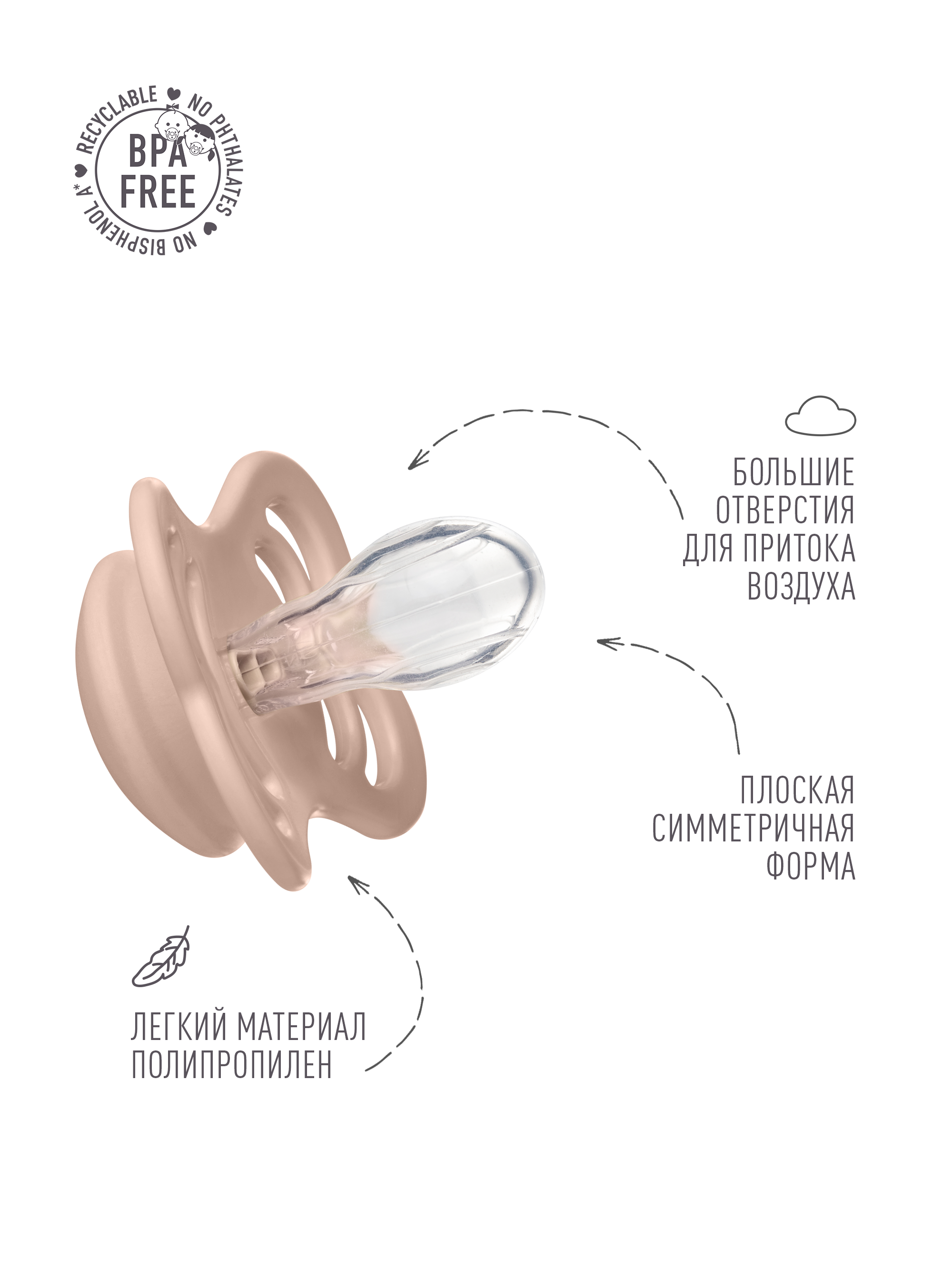 Пустышка BIBS силикон анатомическая от 0 мес. 1 шт. - фото 3