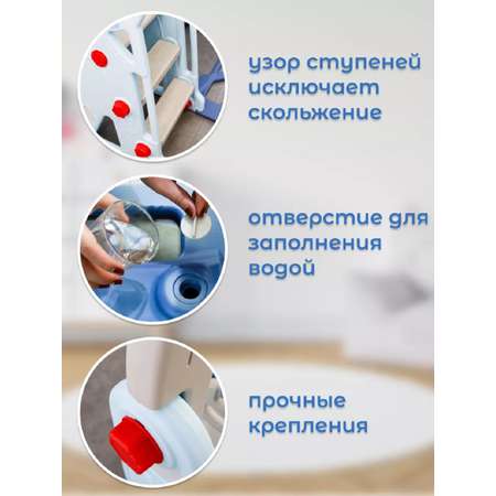 Горка Perfetto Sport Космо с качелями ментоловый