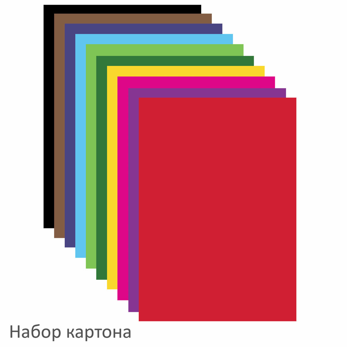 Цветная бумага, цветной картон Юнландия 16 лист. - фото 9
