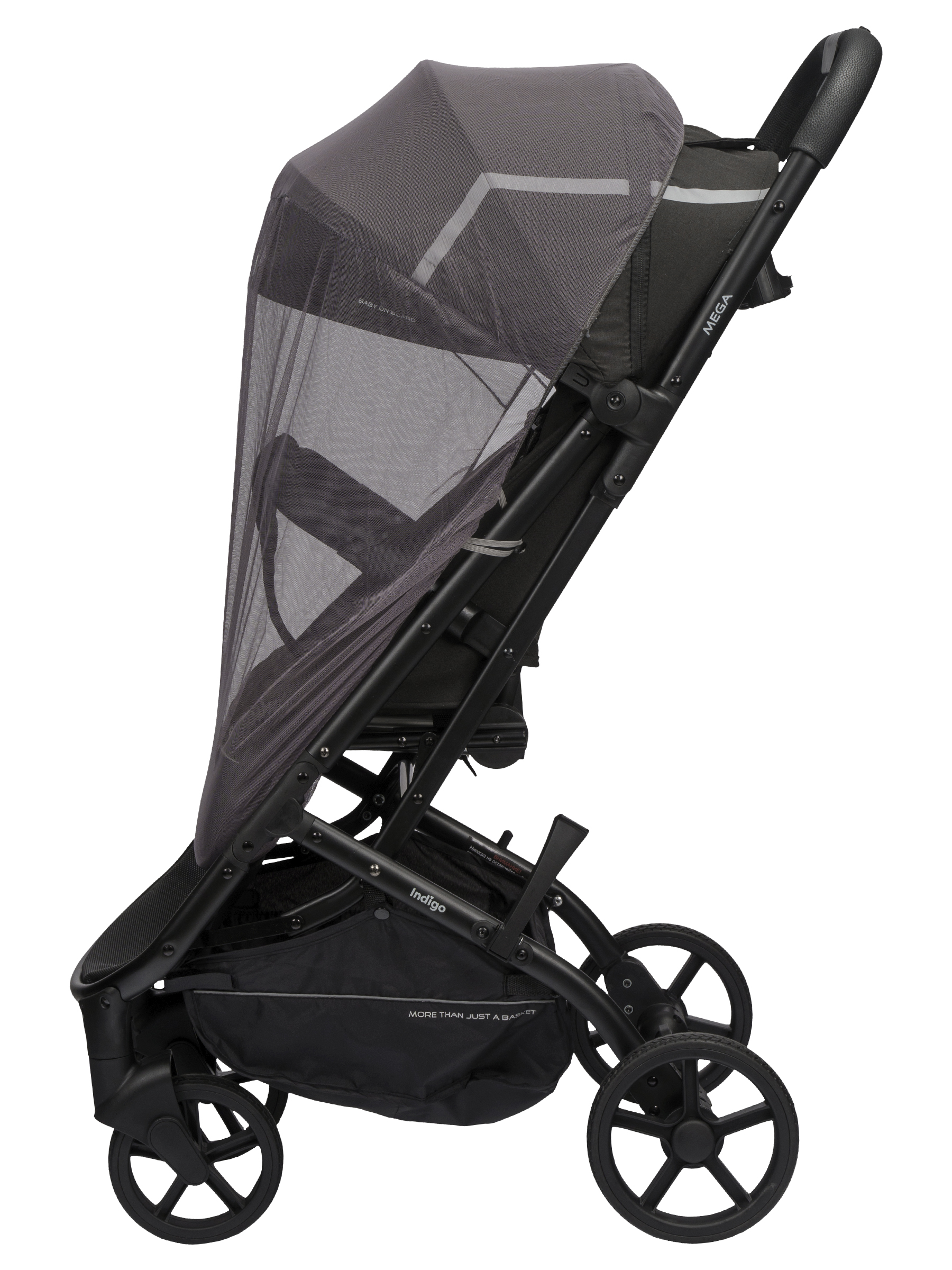 Коляска прогулочная Indigo Mega черный - фото 15