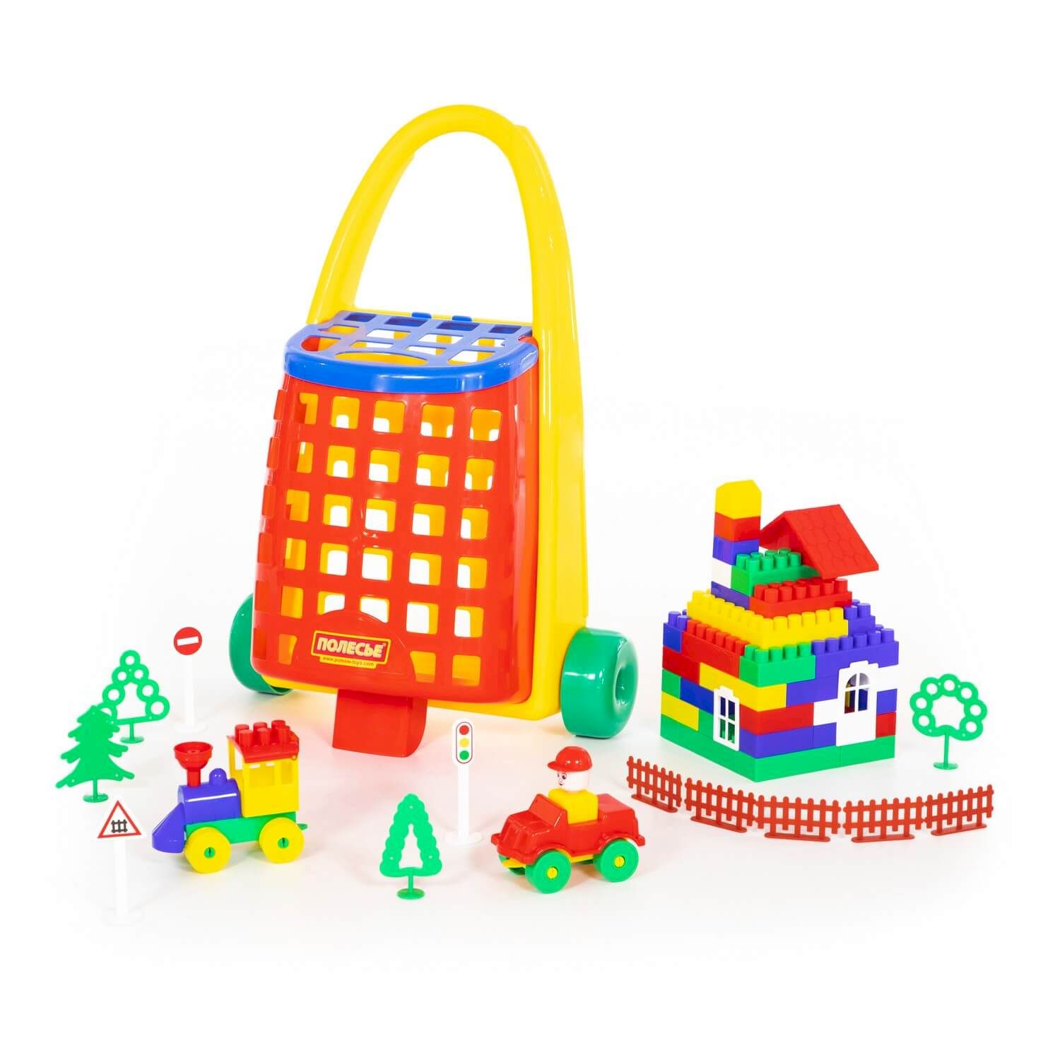 Конструктор Palau Toys Забавная тележка Строитель - фото 1