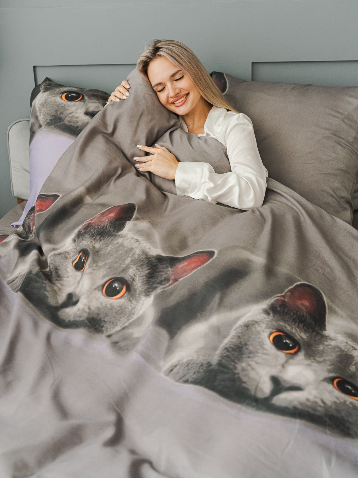 Комплект постельного белья PAVLine Котик двуспальный - фото 16