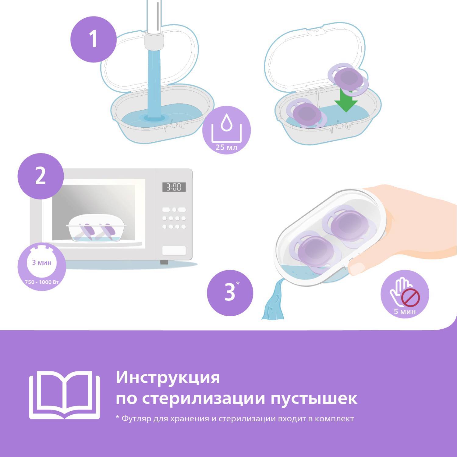 Пустышка Philips Avent Ultra Start night с футляром 0-2мес - фото 17