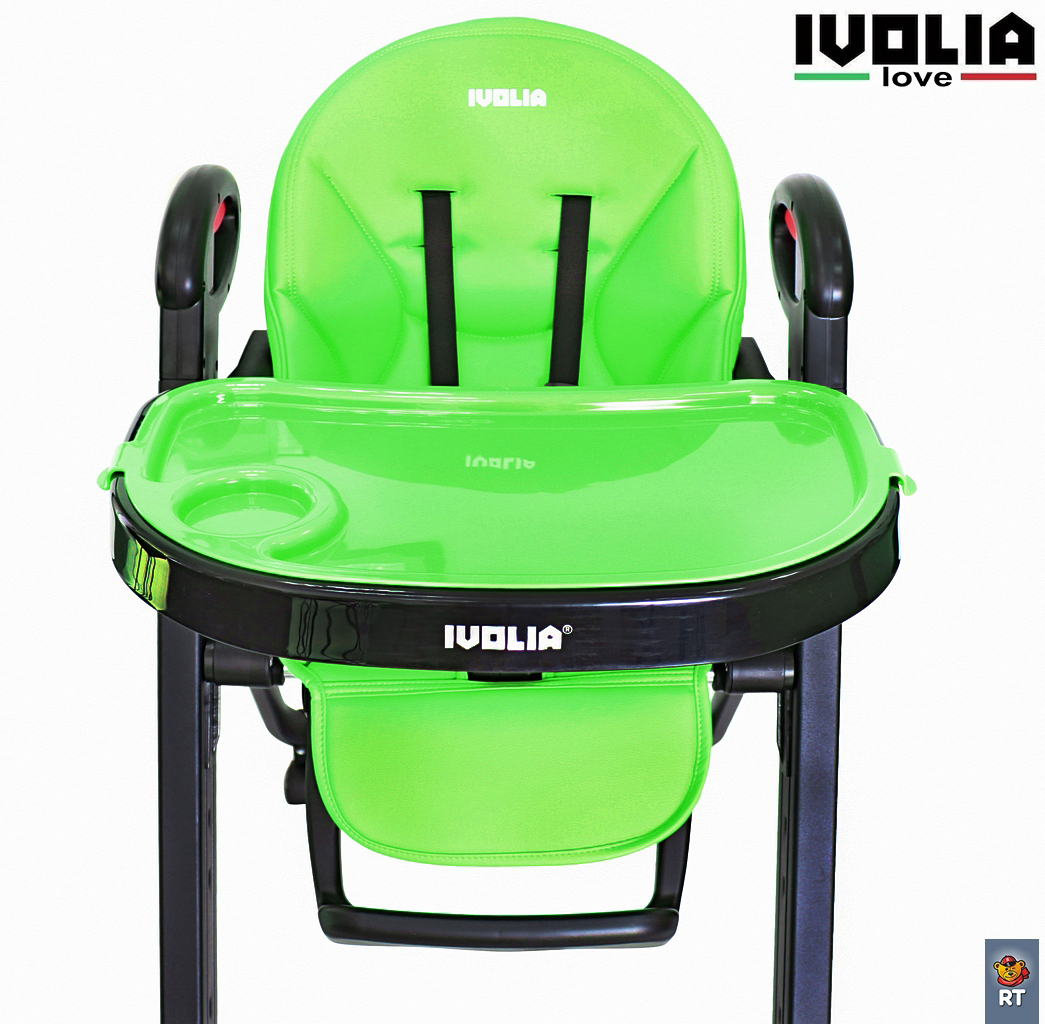 Стульчик для кормления Ivolia LOVE 02 4 колеса green трансформер - фото 10