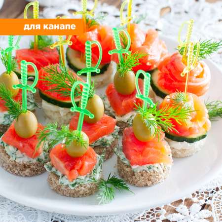 Шпажки для канапе пластиковые \"Шпага\" Paterra 401-762