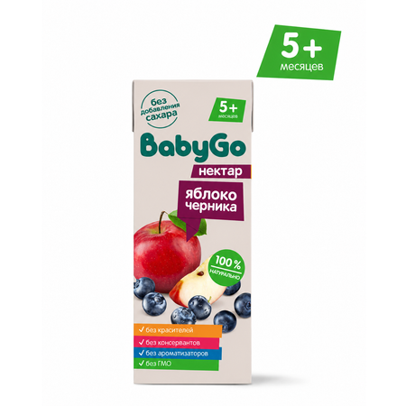 Сок BabyGo яблоко-черника с 5 мес 200 л