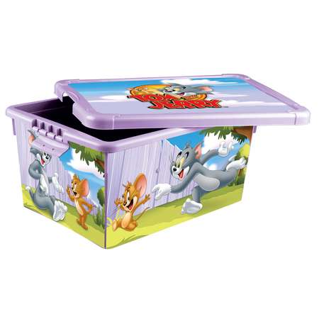 Ящик Пластишка Tom and Jerry универсальный с аппликацией Сиреневый