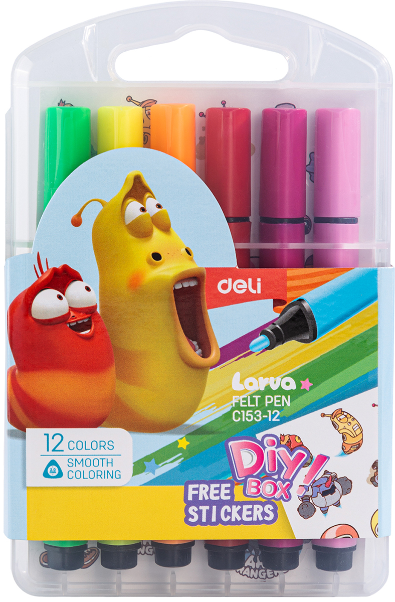 Фломастеры Deli 12 цв. - фото 1