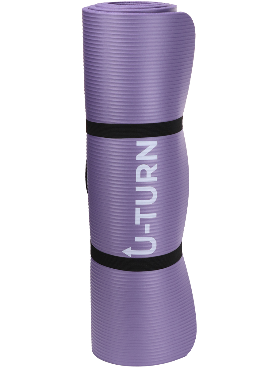 Коврик спортивный U-TURN для фитнеса и йоги фиолетовый - фото 5