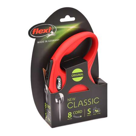 Рулетка Flexi New Classic S трос 8м до 12кг Красная