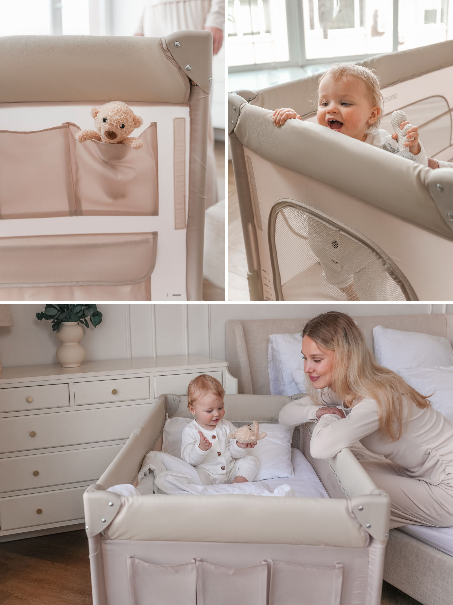 Манеж кровать Amarobaby OASIS серый АВ25-26OS/11 - фото 29