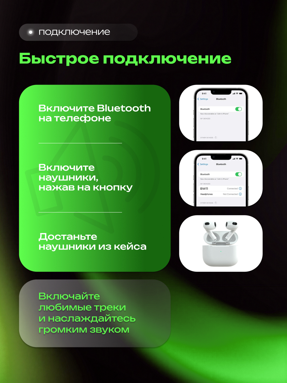 Наушники TWS More Choice БВ11 - фото 6