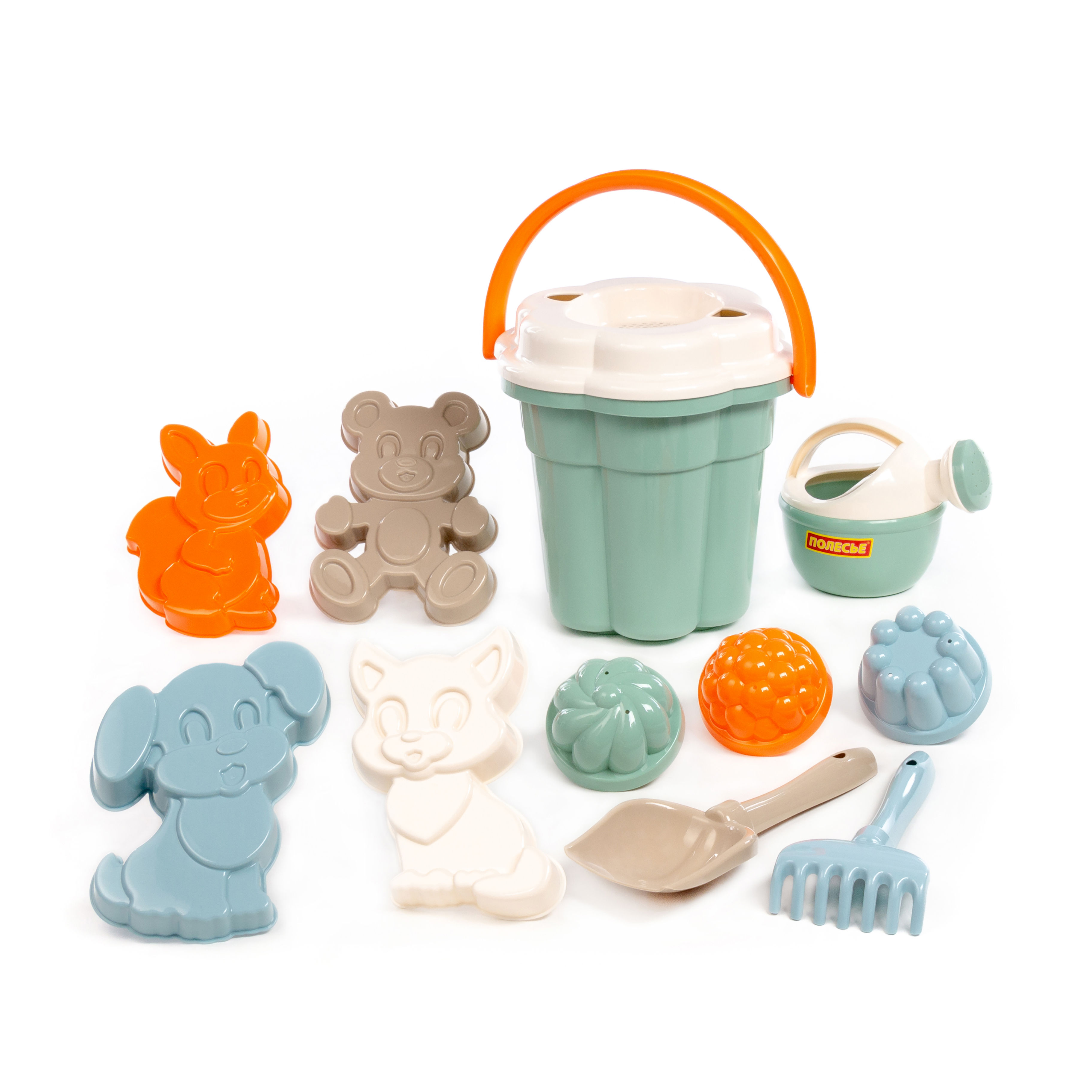 Песочный набор Полесье в рюкзаке оливковый 1 предм. - фото 3