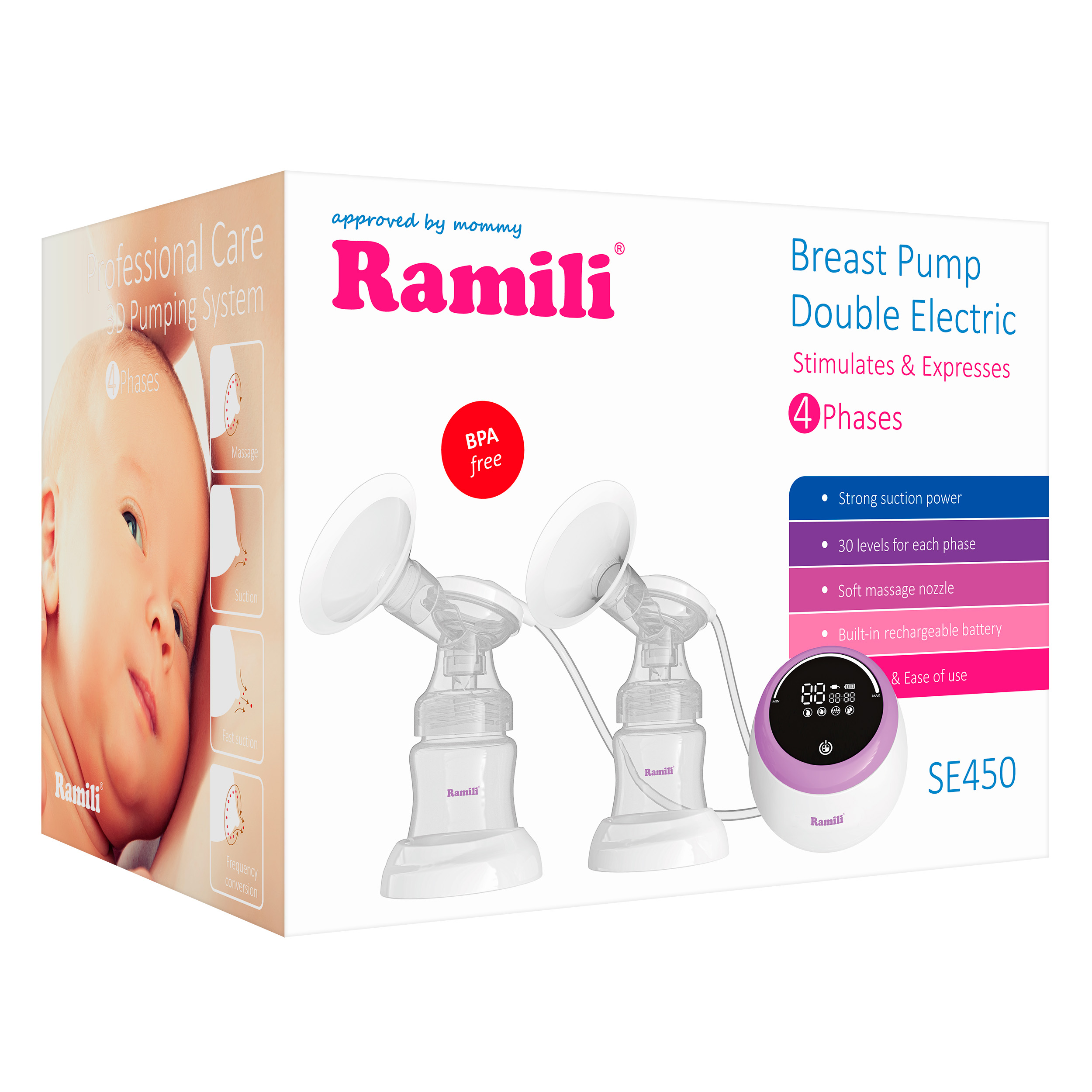 Молокоотсос Ramili Четырехфазный двойной электрический SE450 - фото 2