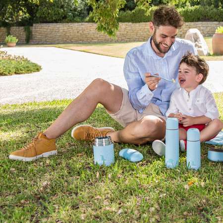 Термос Miniland для еды и жидкостей Silky Thermos Mini голубой 280 мл