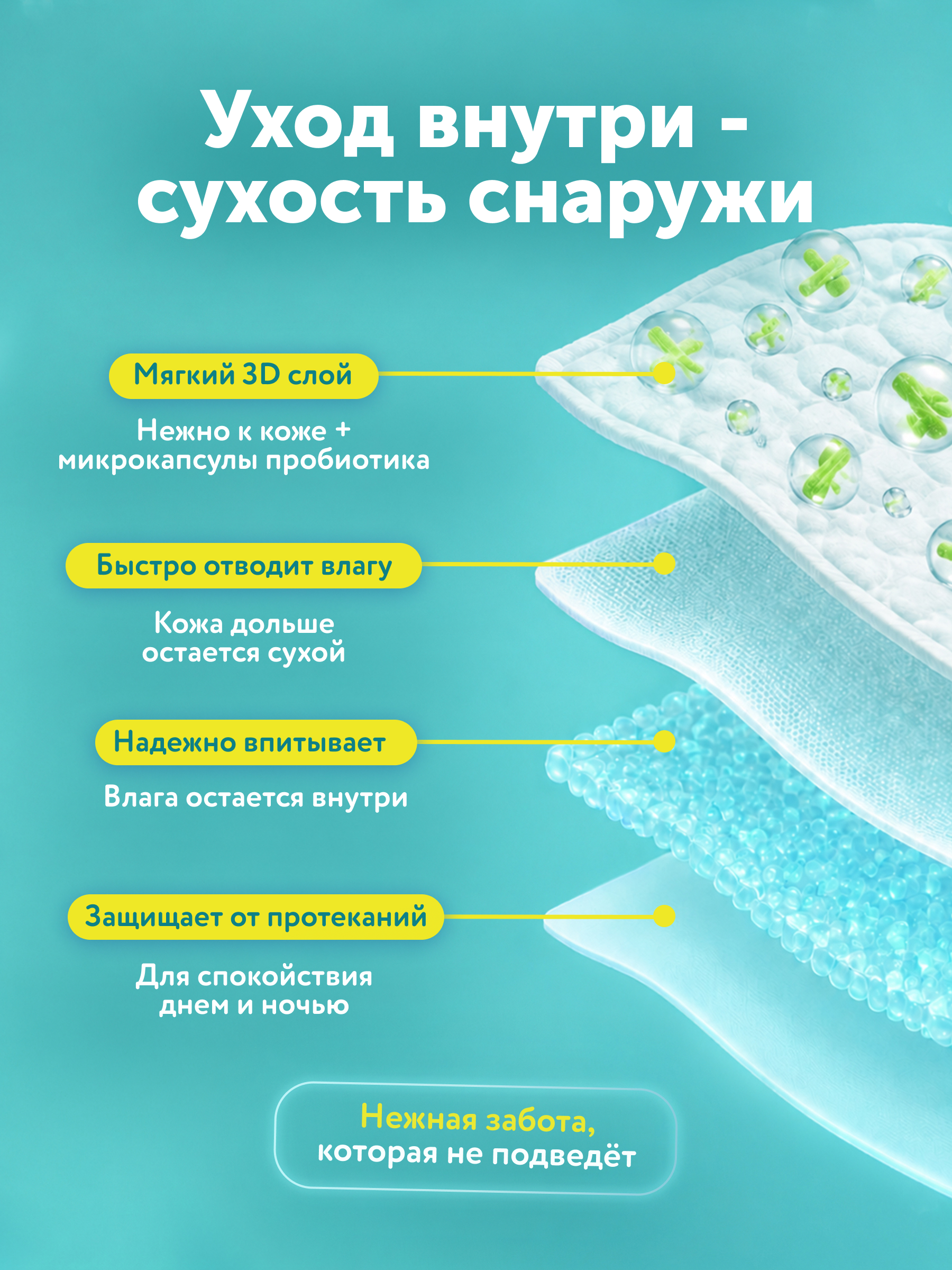 Подгузники LOVULAR Probiotic NB (0-4кг) 15 шт. - фото 5