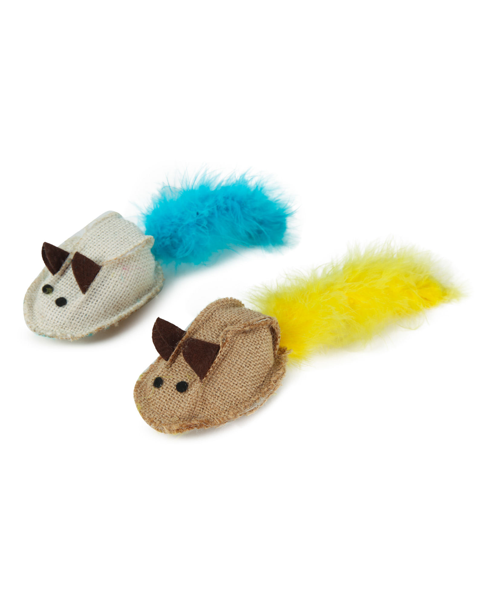 Изображение товара Игрушки для кошек Barbaks Мышки с перьями и мятой, 2 шт