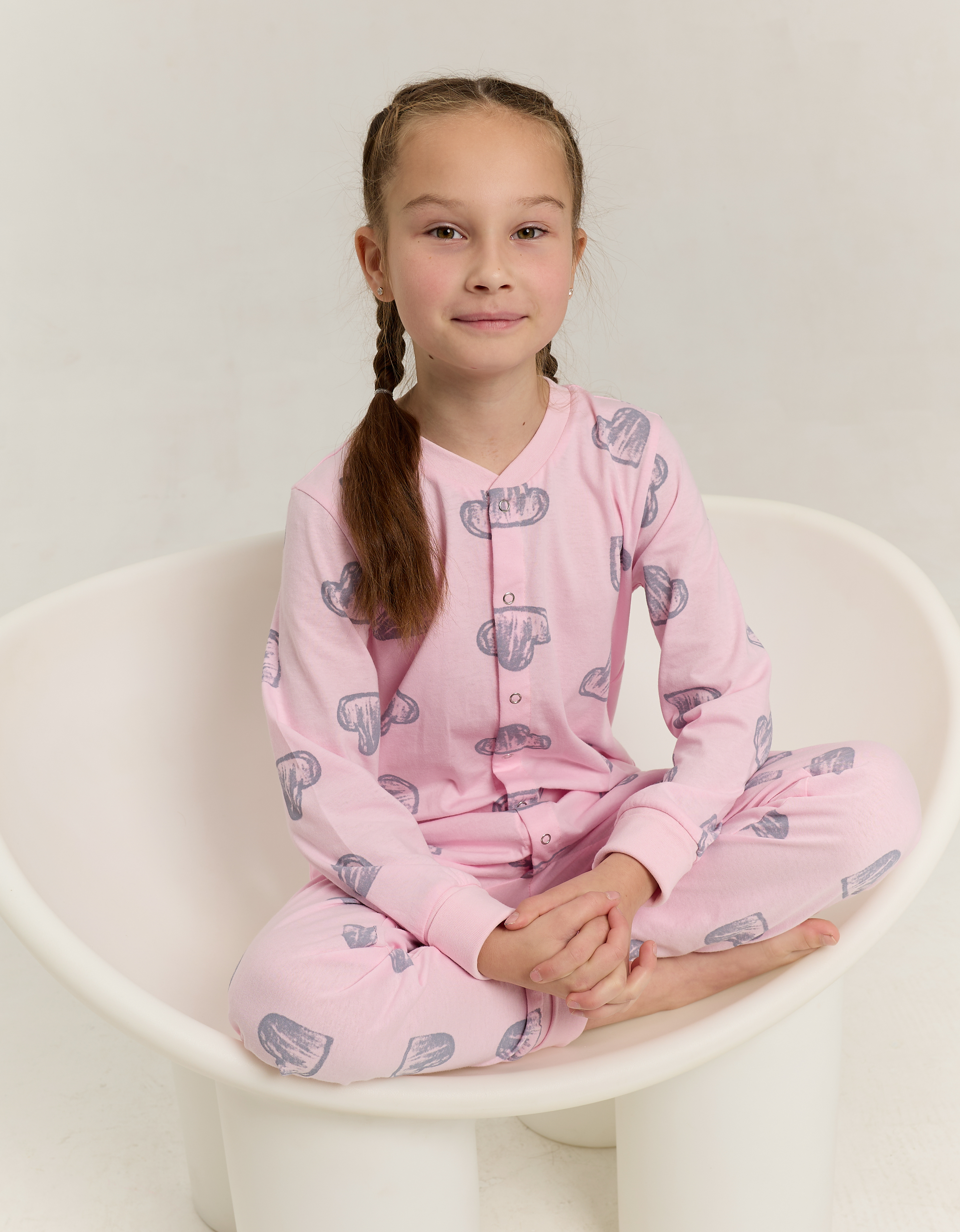 Пижама Весёлый человечек Д00113П/Сердечки - фото 10